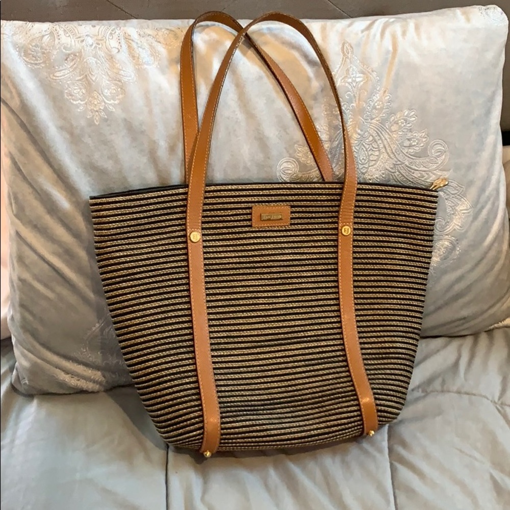 Eric Javits Striped Shoulder Bag